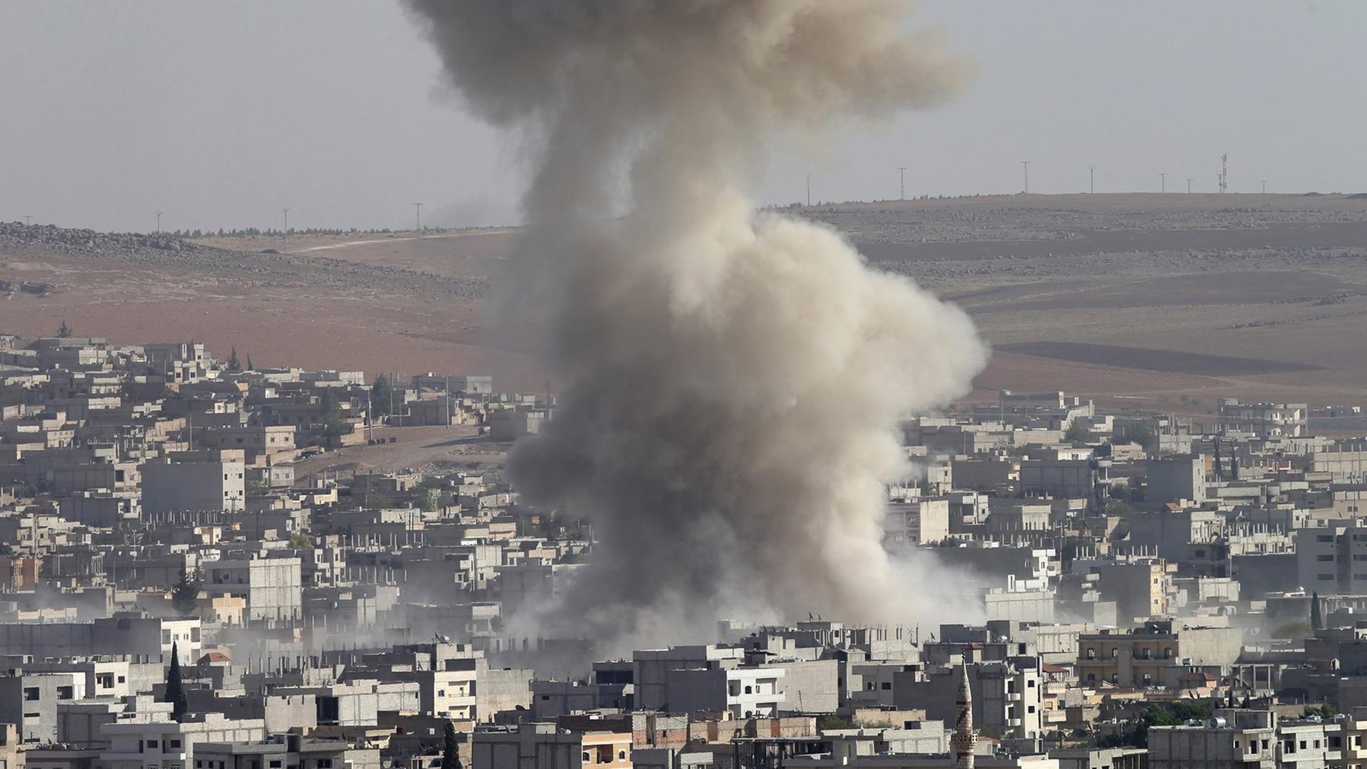 Rauch über Kobane