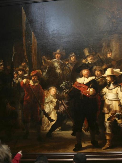 "Die Nachtwache", das berühmteste Gemälde Rembrandts, im Amsterdamer Museum.