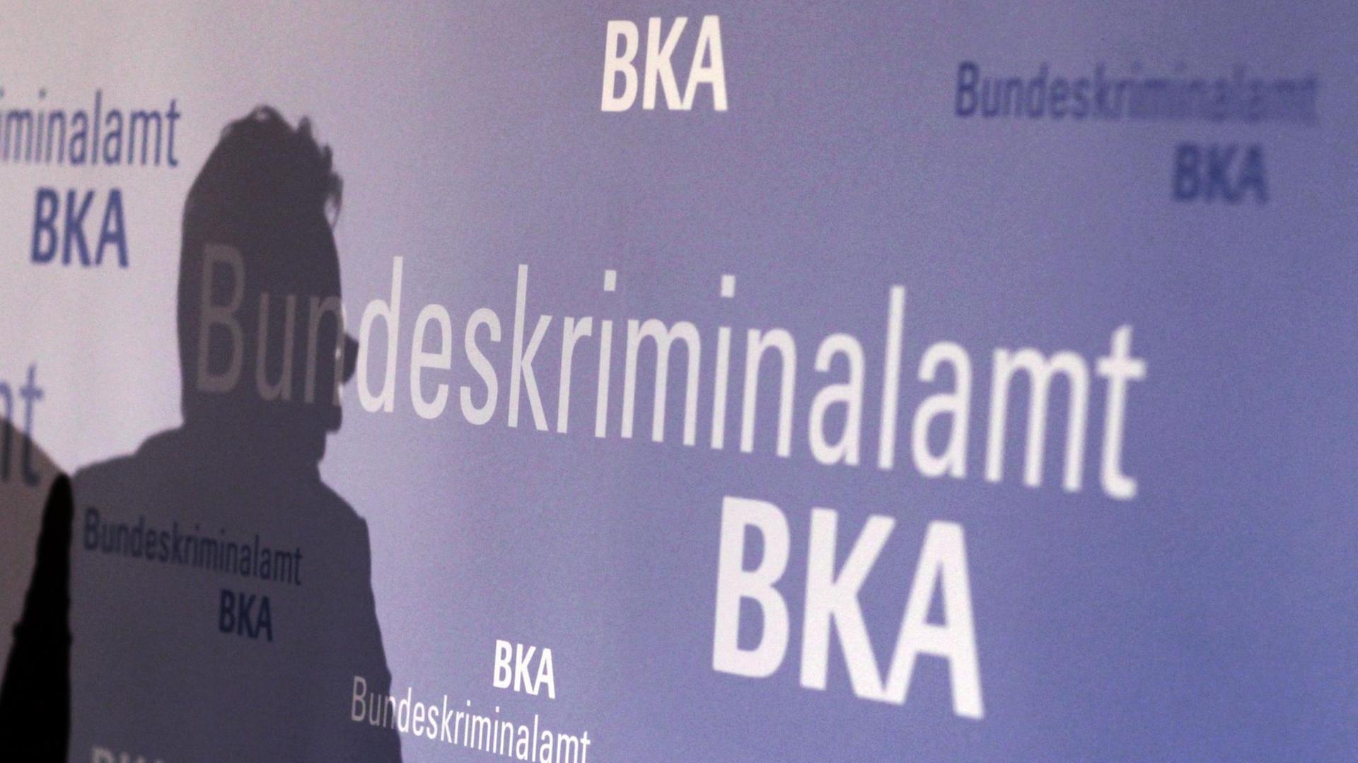 Der Präsident des Bundeskriminalamtes (BKA), Holger Münch, spricht am 18.11.2015 auf der Herbsttagung des Bundeskriminalamtes (BKA) im Kurfürstlichen Schloss in Mainz (Rheinland-Pfalz) und ist dabei als Schatten zu sehen. Foto: Fredrik von Erichsen/dpa