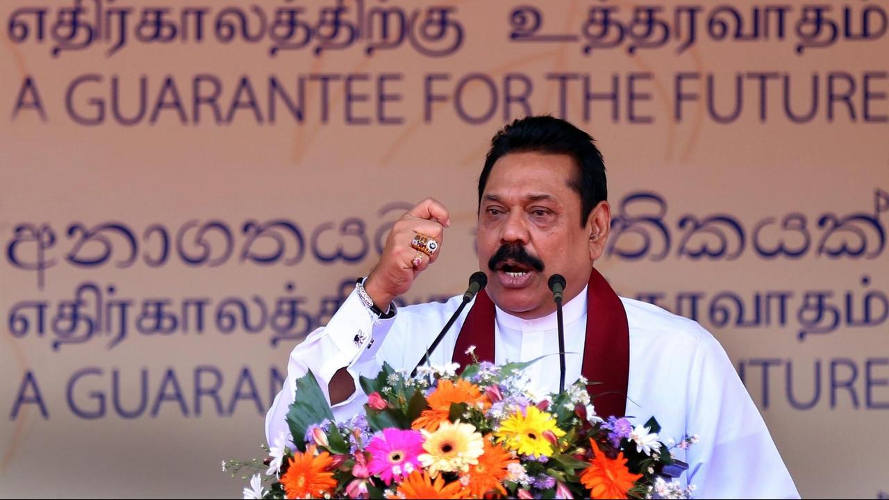 Der frühere sri-lankische Präsident Mahinda Rajapaksa 