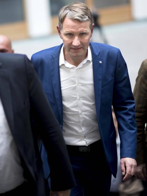 Jörg Meuthen, Parteivorsitzender der AfD, Björn Hoecke und Alexander Gauland (v.l.n.r.)