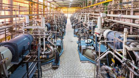 Antibiotika-Produktionsanlage der Firma Corden BioChem, Frankfurt Hoechst