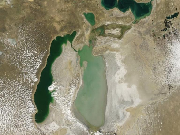 Aralsee - Das Satellitenfoto der NASA vom 14.04.2007