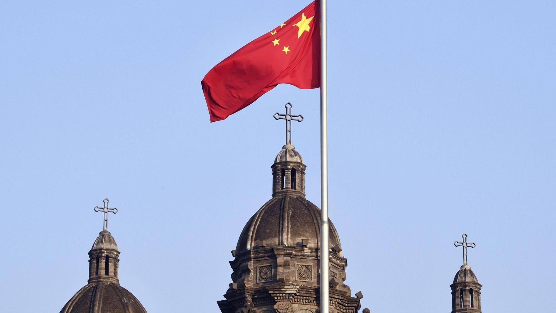 Katholische Kirche in Peking, China.