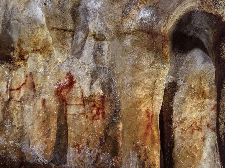 Die Malerei in der Höhle La Pasiega in Spanien stammt vom Neandertaler