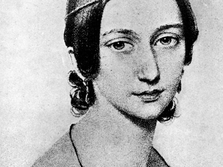 Clara Schumann im Porträt, wie sie auch bis 2002 die letzte Ausgabe des 100-Mark-Scheins zierte.