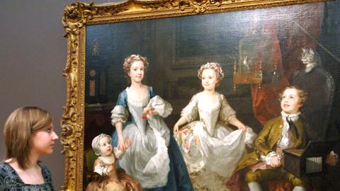 Das Gemälde "The Graham Children" von William Hogarth(1697-1764) in einer Ausstellung des Tate Museums in London.