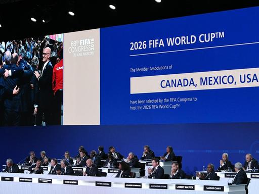 Bekanntgabe des Austragungsortes der WM 2026: USA, Kanada und Mexiko