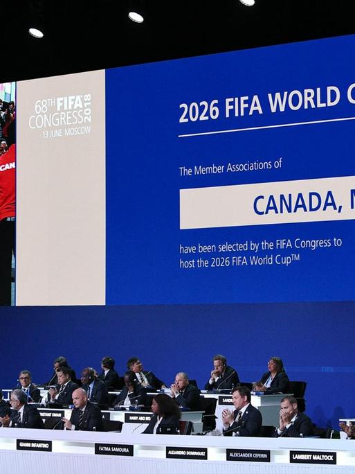 Bekanntgabe des Austragungsortes der WM 2026: USA, Kanada und Mexiko