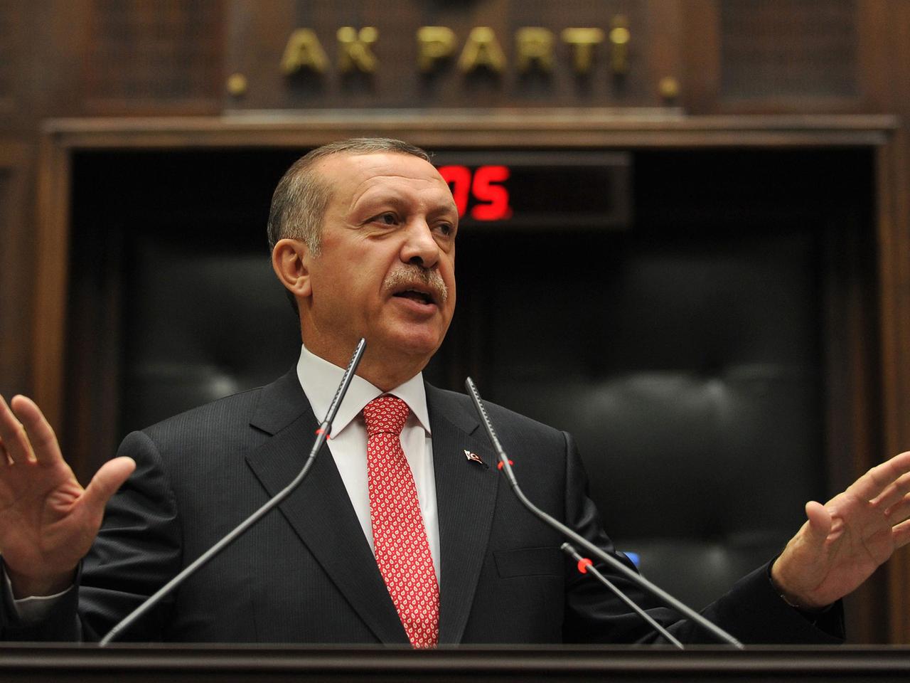 Der türkische Ministerpräsident Recep Tayyip Erdogan: "Twitter und solche Sachen werden wir mit der Wurzel ausreißen"
