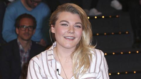 Charley Ann Schmutzler bei der Aufzeichnung der ZDF-Talkshow Markus Lanz im Studio Stahltwiete.