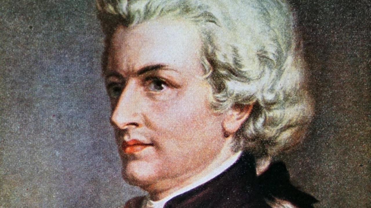 Idealisiert gezeichnetes Porträt des Komponisten Ende 18. Jahrhundert.
