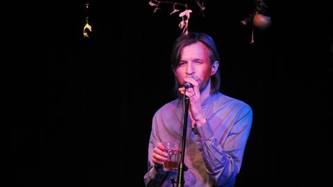 Russia, Moscow. 03/01/2012 Swedish musician Jay-Jay Johanson gives concert at Sixteen Tons in Moscow.
