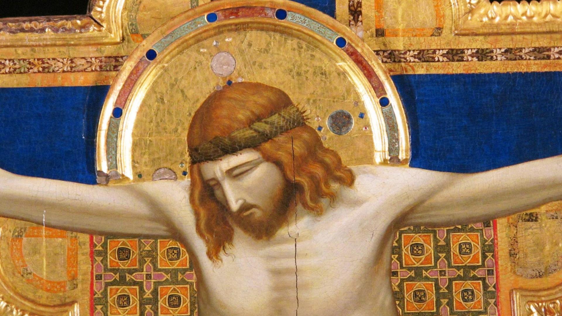Jesus am Kreuz des italienischen Malers Giotto di Bondone