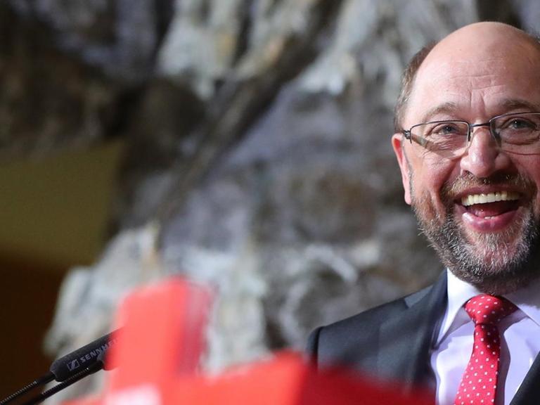 Martin Schulz (SPD) kommt am 24.01.2017 in Berlin in der SPD-Zentrale zu einer Pressekonferenz.