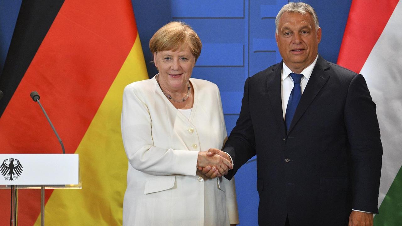 Bundeskanzlerin Merkel und der ungarische Regierungschef Orban in Sopron.
