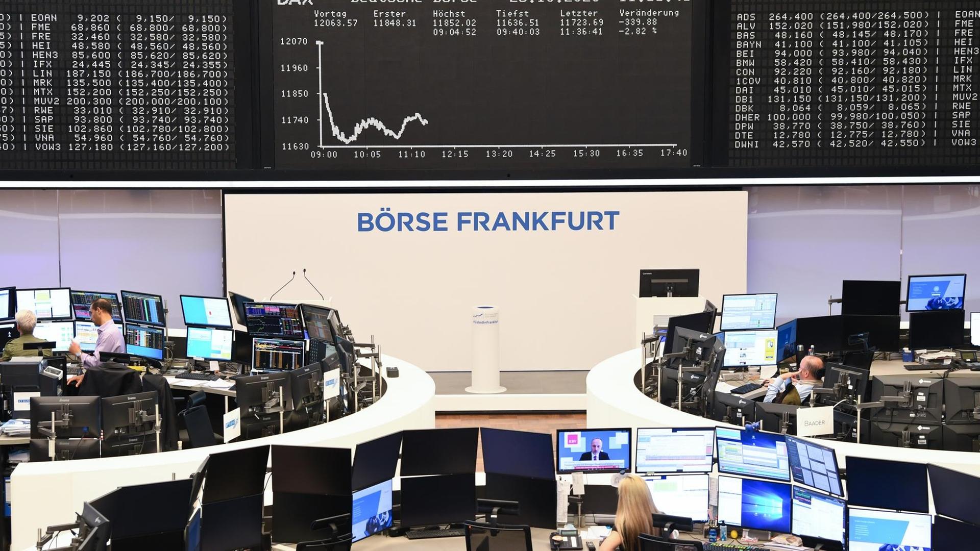 Der Handelsraum der Frankfurter Wertpapierbörse