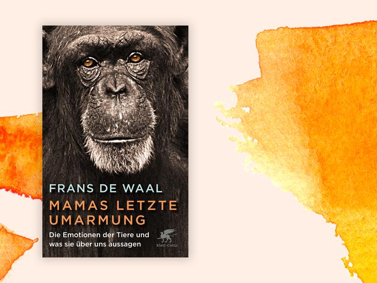 Buchcover "Mamas letzte Umarmung" von Frans de Waal vor einem grafischen Hintergrund