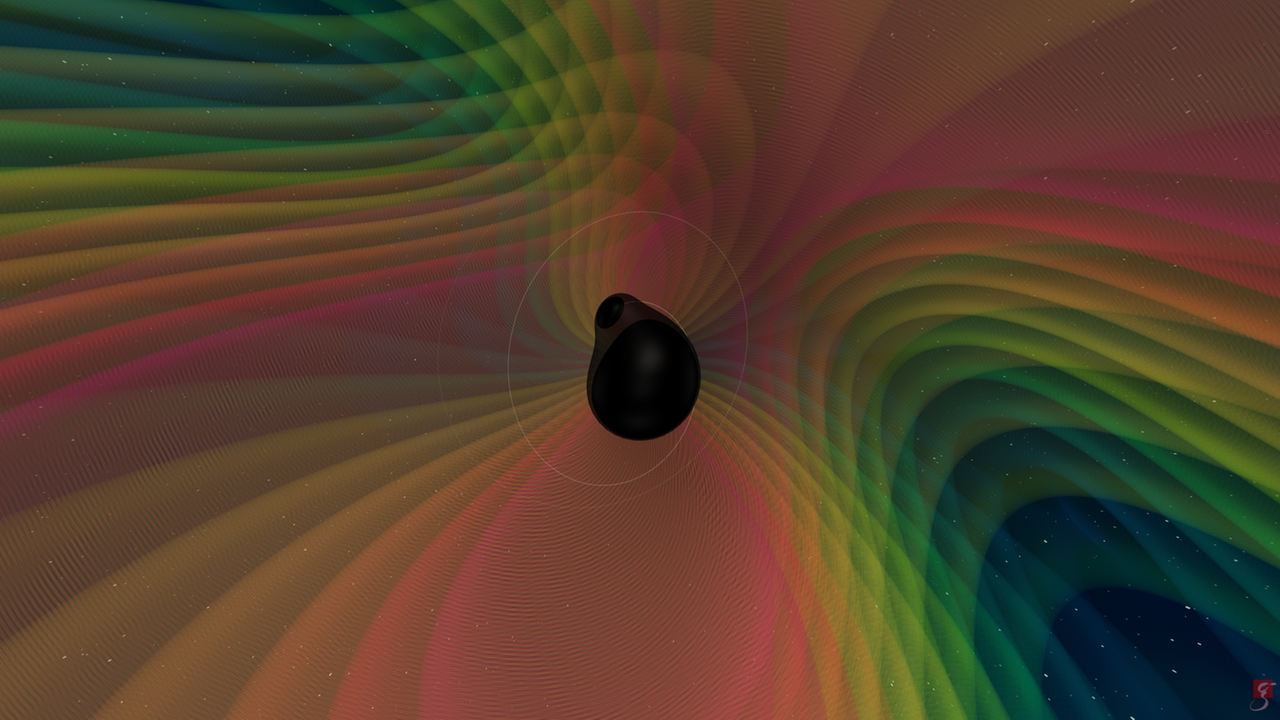 Numerische Simulation der Verschmelzung zweier Schwarzer Löcher mit sehr unterschiedlichen Massen und präzidierender Bahnebene. Das simulierte Gravitationswellensignal stimmt mit der Beobachtung überein, die von den Gravitationswellendetektoren LIGO und Virgo am 12. April 2019 gemacht wurde (GW190412).