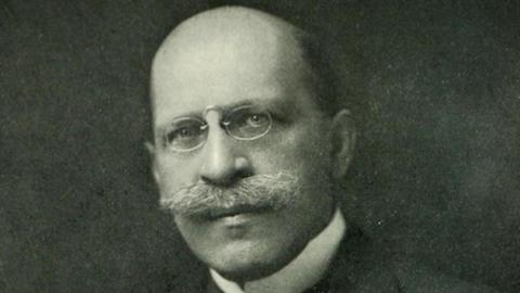 Foto des Psychologen Hugo Münsterberg, aus seinem 1900 erschienenen Buch "Grundzüge der Psychologie".
