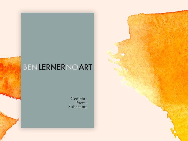 Das Buchcover "No Art" von Ben Lerner ist vor einem grafischen Hintergrund zu sehen.