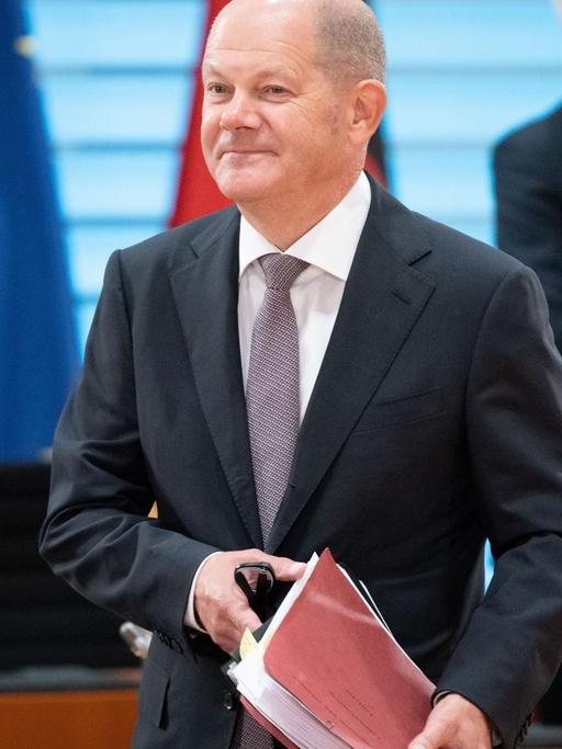 Olaf Scholz (SPD), Bundesminister der Finanzen, nimmt an der Sitzung des Bundeskabinetts im Bundeskanzleramt am 23.9.2020 teil.