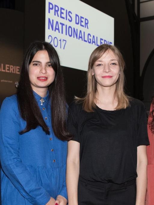 Die Nominierten für den Preis der Nationalgalerie 2017 (v.l.n.r.): Jumana Manna , Sol Calero, Agnieszka Polska und Iman Issa im Hamburger Bahnhof in Berlin.