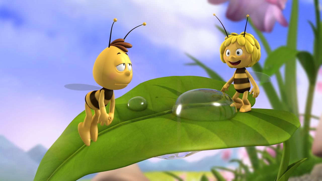 Die 3D-Computeranimation zeigt die Biene Maja mit ihrem Freund Willi. Als Fernsehserie hat die "Biene Maja" seit den 1970er Jahren die Kindheit mindestens zweier Generationen geprägt. Ihre Geschichte ist inzwischen schon 100 Jahre alt.