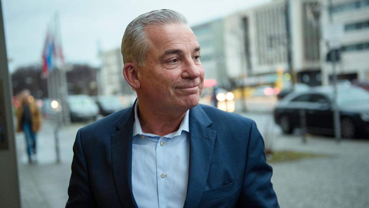 Thomas Strobl (CDU), Minister für Inneres , Digitalisierung und Migration des Landes Baden-Württemberg, kommt zur Veranstaltung "Werkstatt-Gespräch" der CDU in das Konrad-Adenauer-Haus, der Zentrale der Partei.