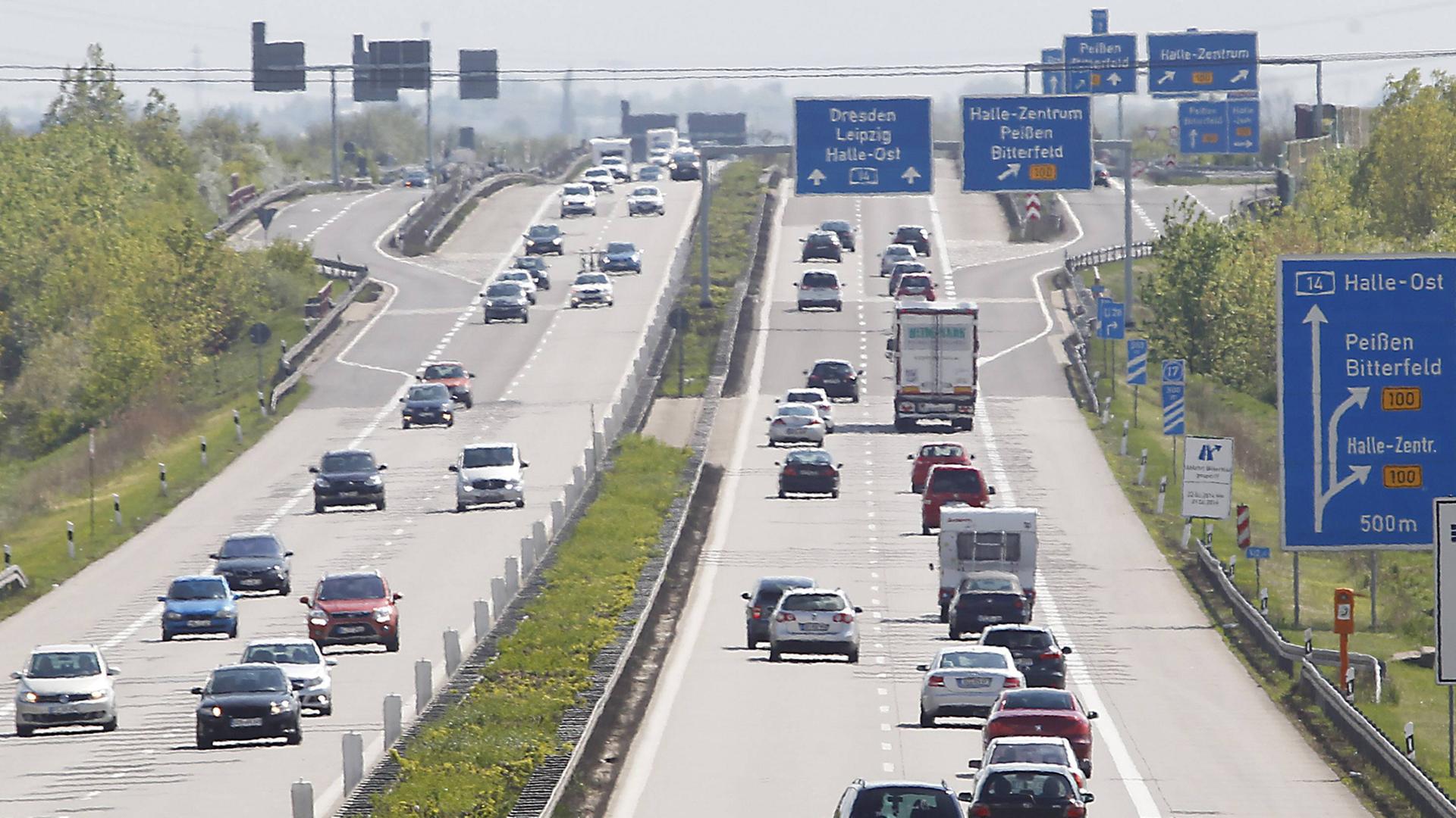 Die A14 - hier wurden 700.000 Euro für eine nicht funktionierende Verkehrssteuerung ausgegeben.