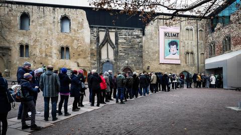 Burg Museum Moritzburg während der Klimt Ausstellung 2018, Halle an der Saale