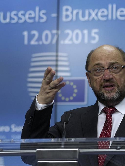 EU-Parlamentspräsident Martin Schulz am 12.07.2015 in Brüssel
