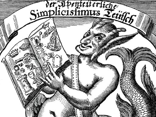 Illustration aus Grimmelshausens Simplicissimus, ein Kupferstich von 1669. Illustration aus Grimmelshausens Simplicissimus, ein Kupferstich von 1669.