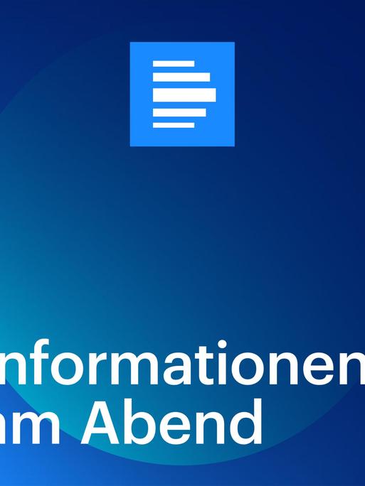 Das Logo der Informationen am Abend. Das Bild zeigt einen stilisierten aufgehenden Mond vor einem dunkelblauen Hintergrund.