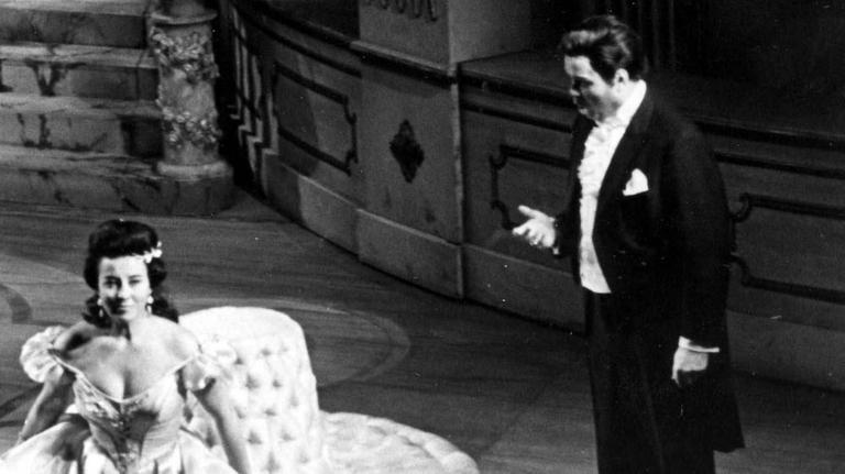 Ideale Interpreten zum ersten: Lisa della Casa in der Titelpartie und Dietrich Fischer-Dieskau als Mandryka in der "Arabella" des Royal Opera House Covent Garden, London 1965