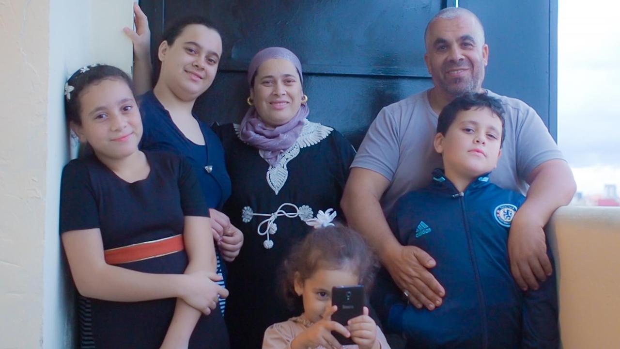 Mohamed mit seiner Familie in Oran