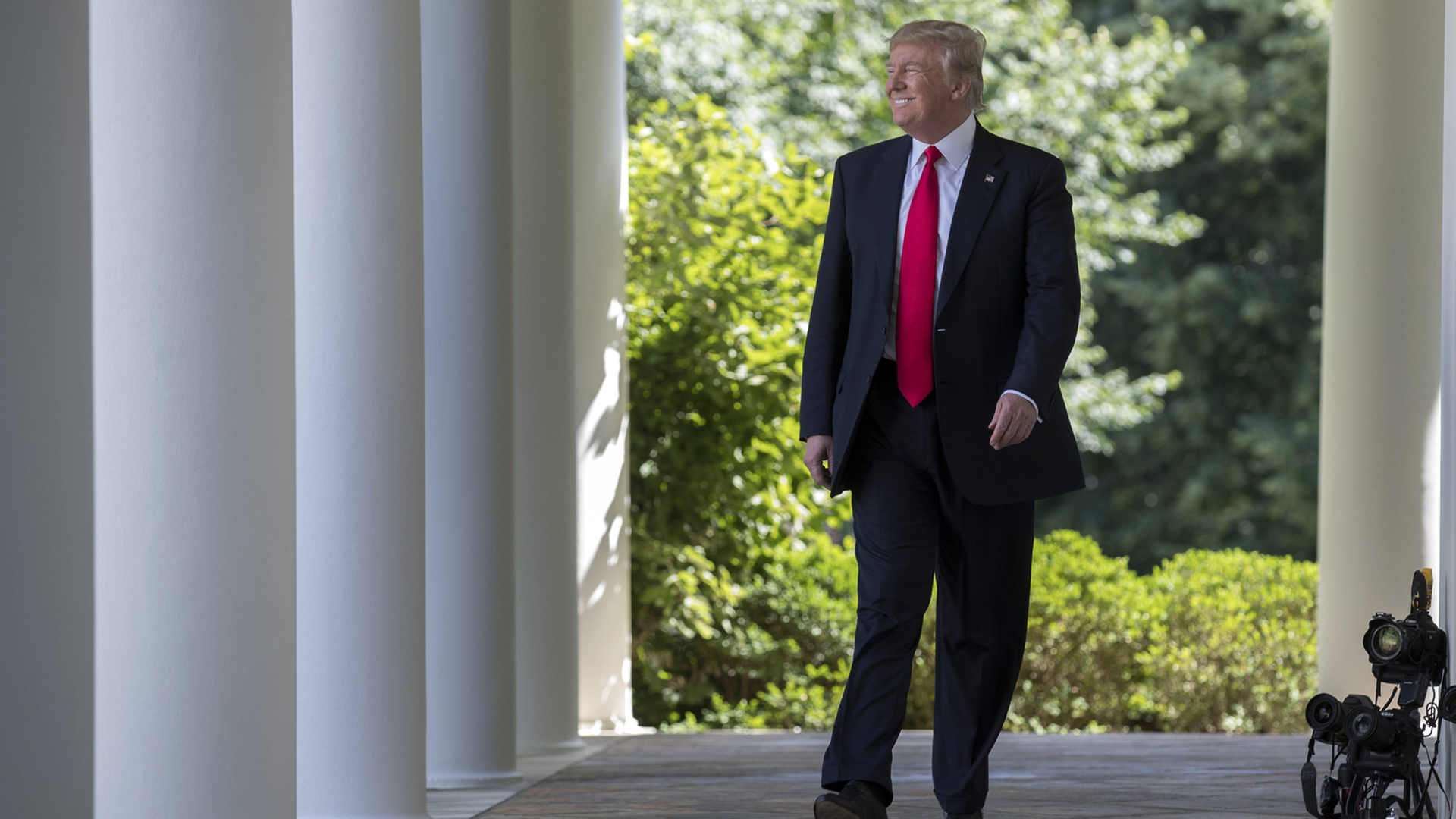 US-Präsident Trump kündigt im Rosengarten des Weißen Haus den Ausstieg der Vereinigten Staaten aus dem Pariser Klimaschutzabkommen an.