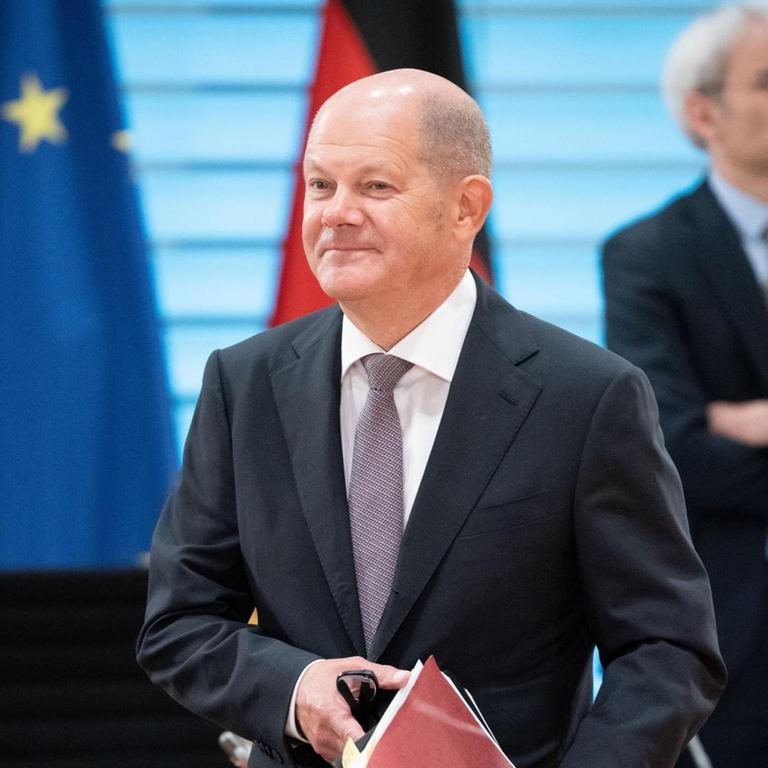 Olaf Scholz (SPD), Bundesminister der Finanzen, nimmt an der Sitzung des Bundeskabinetts im Bundeskanzleramt am 23.9.2020 teil. 