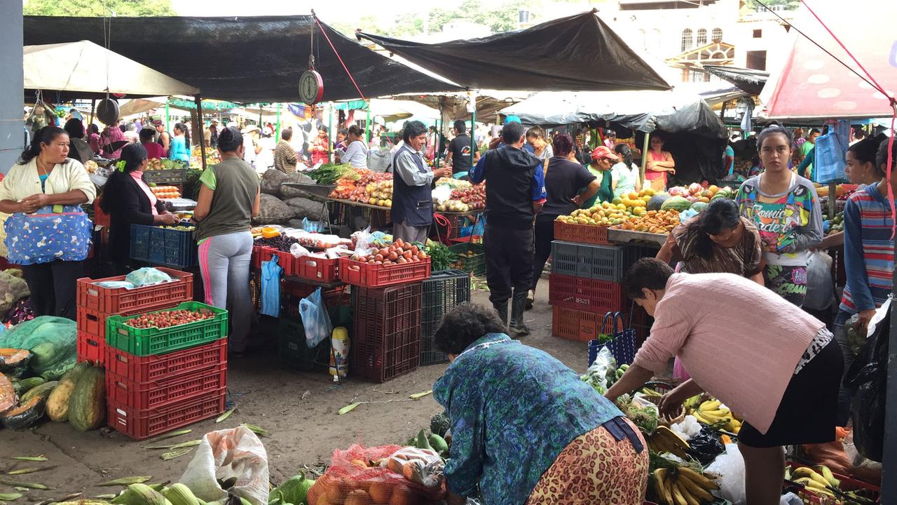 Markt auf dem Land in Kolumbien 