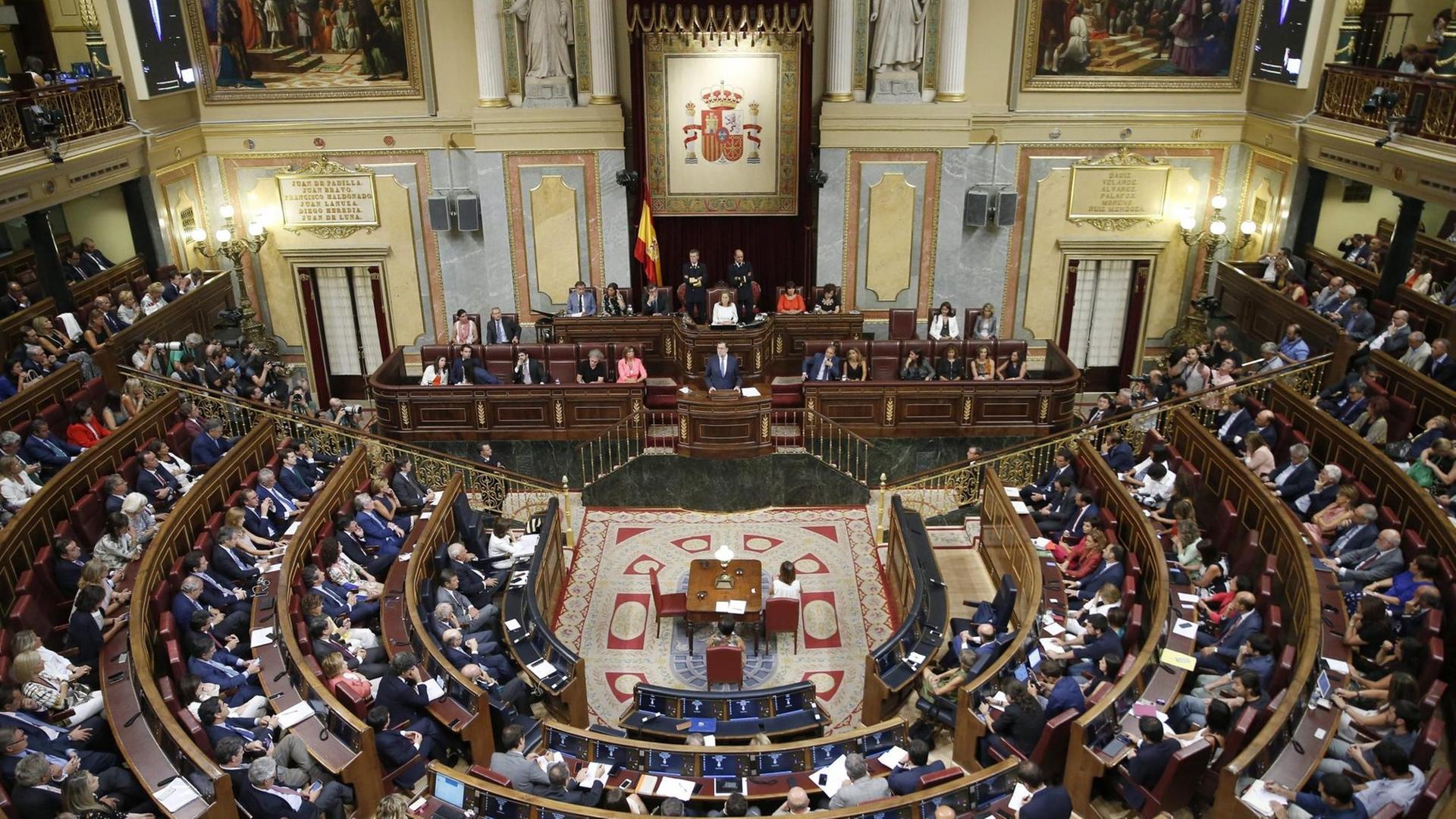 Blick in das spanische Parlament