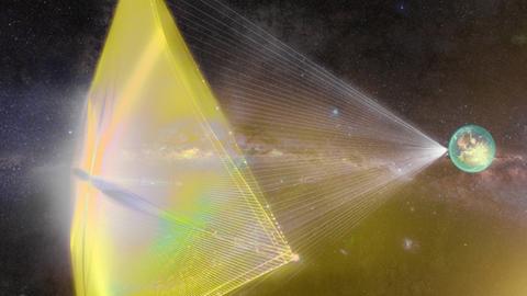 Mit Laserlicht durchs All: Breakthrough Starshot möchte winzige Raumschiffe zu den Sternen schicken (Animation)