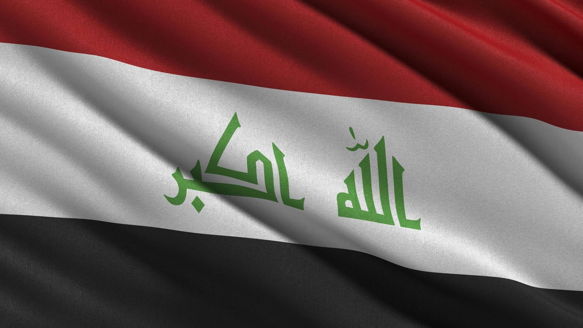 Die Nationalflagge des Irak.