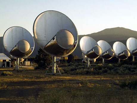 Das Allen Telescope Array horcht nach Signalen aus dem All Das Allen Telescope Array horcht nach Signalen aus dem All
