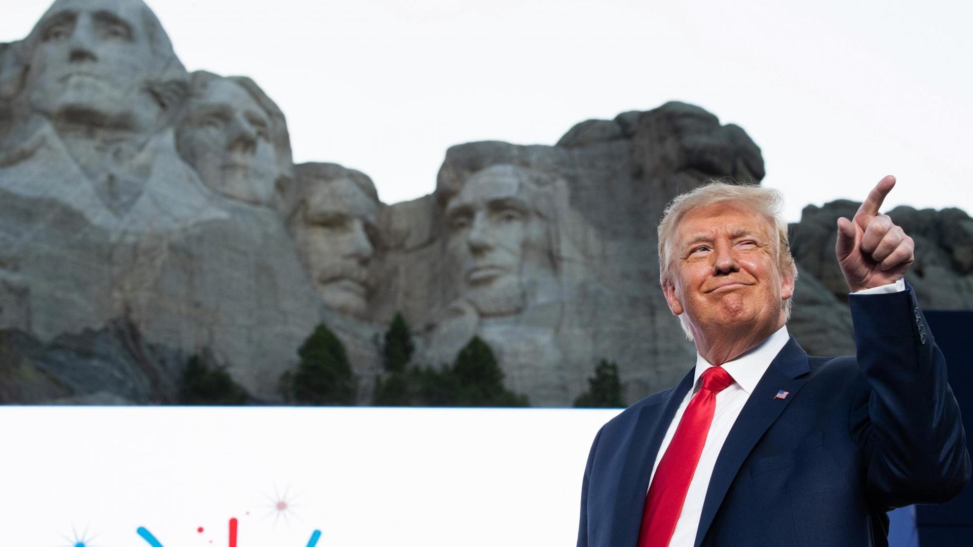 US-Präsident Donald Trump am Mount Rushmore