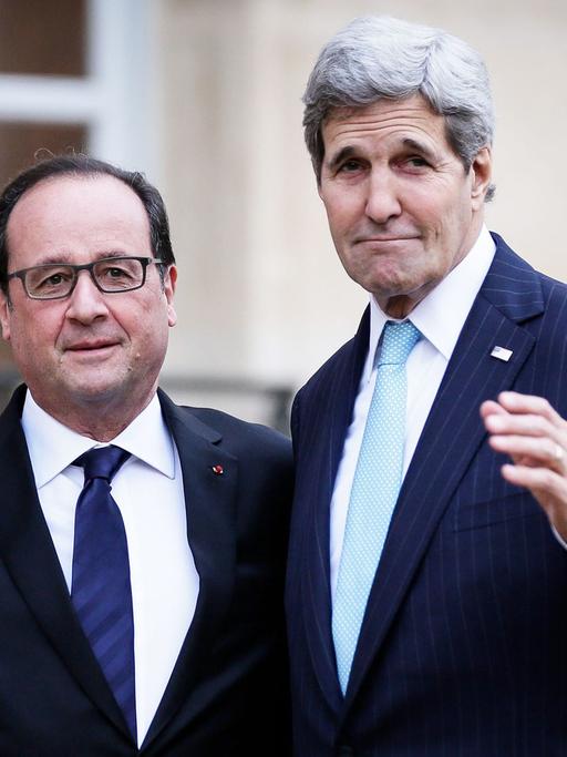 Francois Hollande und John Kerry in Paris