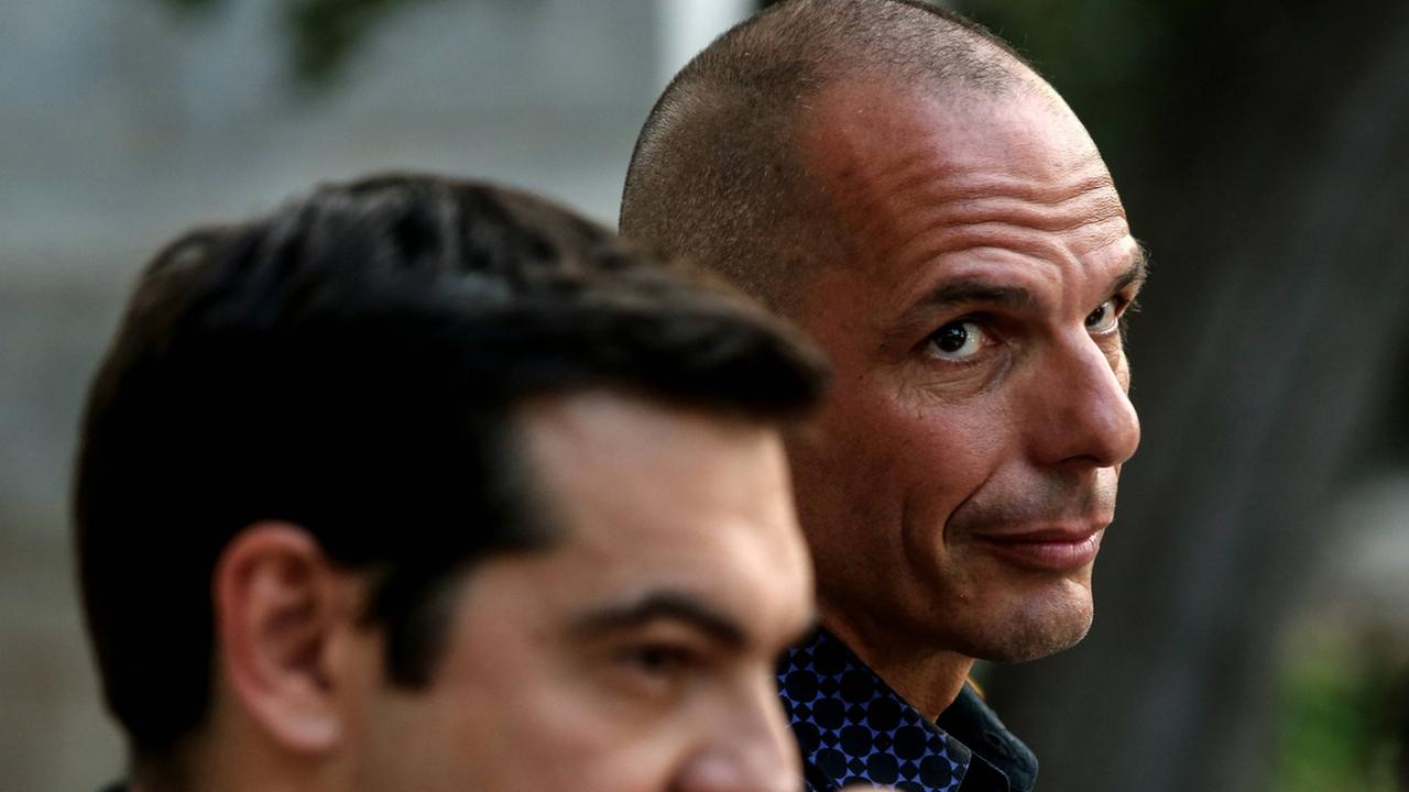 Griechenlands Finanzminister (r) Yanis Varoufakis und Ministerpräsident Alexis Tsipras