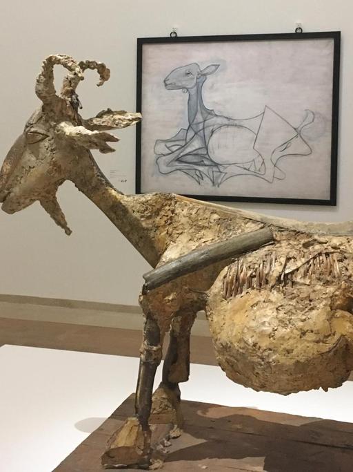 Ziegen-Skulptur im Pariser Picasso-Museum