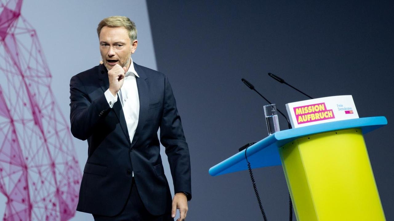 FDP-Chef Christian Lindner auf dem FDP-Bundesparteitag am 19.09.2020