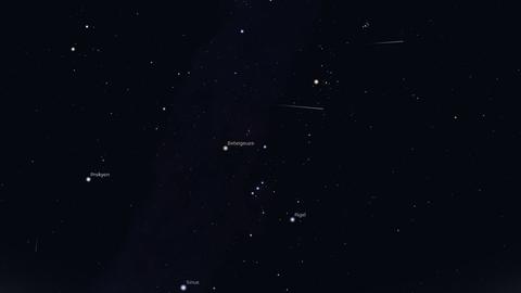 In diesen Nächten zeigen sich die Orioniden-Sternschnuppen.