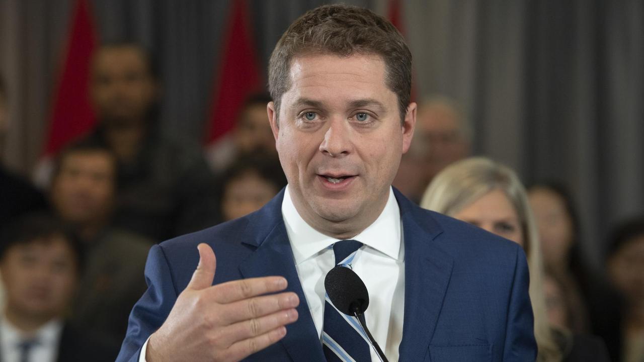 Der Konservative Andrew Scheer während einer Fragestunde in Toronto im Oktober 2019.